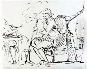 Dansande karnevalspar by Johan Tobias Sergel