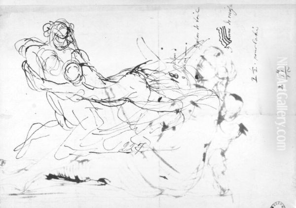 Sittande Venus med Amor - view 1