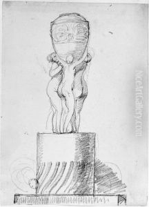 Skiss till gravmonument by Johan Tobias Sergel