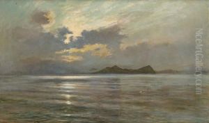 Coucher De Soleil Sur La Manche by Edwin Sherwood Calvert