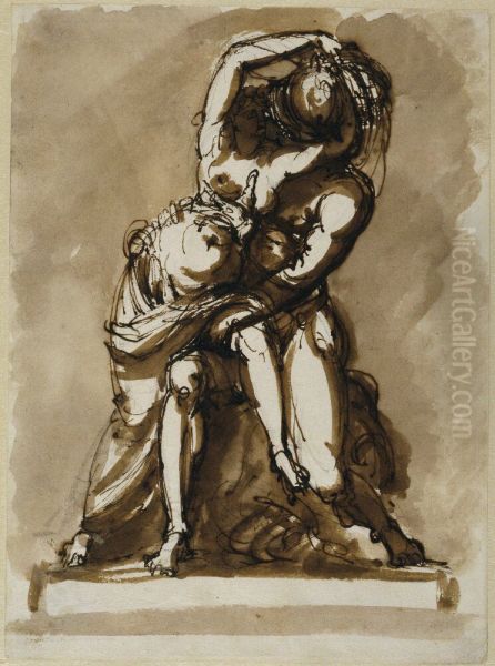 Venus and Anchises, sketch - view 1