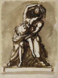 Venus and Anchises, sketch by Johan Tobias Sergel