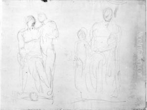 Figurstudier by Johan Tobias Sergel