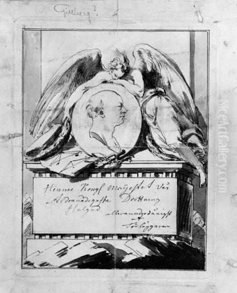 Forslag till forsattsblad till bok. F 1029 Pierre-Hubert L'Archeveque. Samuel Klingstiernas apoteos - view 1