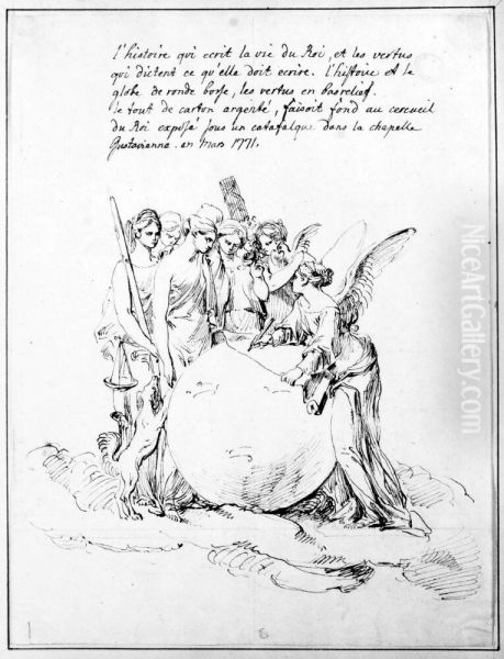 Historiens gudinna omgiven av dygdens gudinnor - view 1