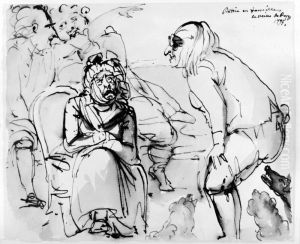 Battin en famille la veille by Johan Tobias Sergel