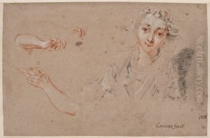 huvud och hander by Nicolas Lancret