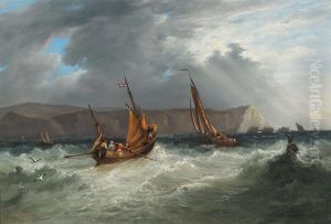 Heading Home Passing The Cliffs Of Dover by Frederick Calvert