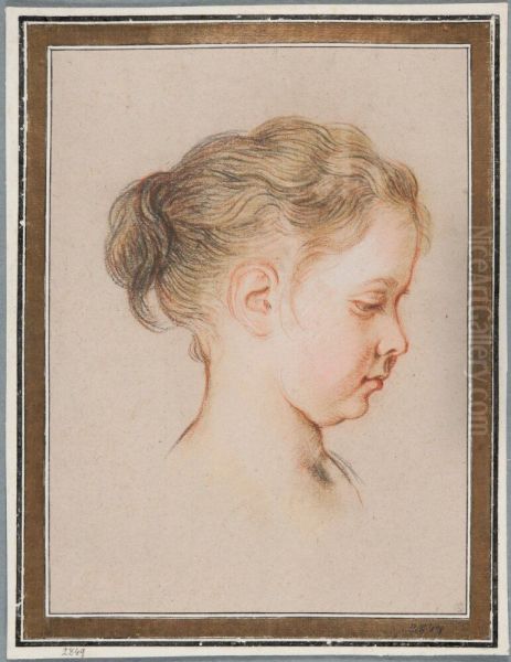 Young Girl in Profile to the Right - view 1