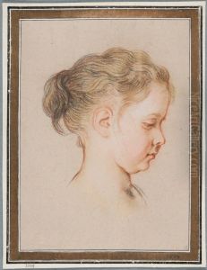 Young Girl in Profile to the Right Young Girl in Profile to the Right