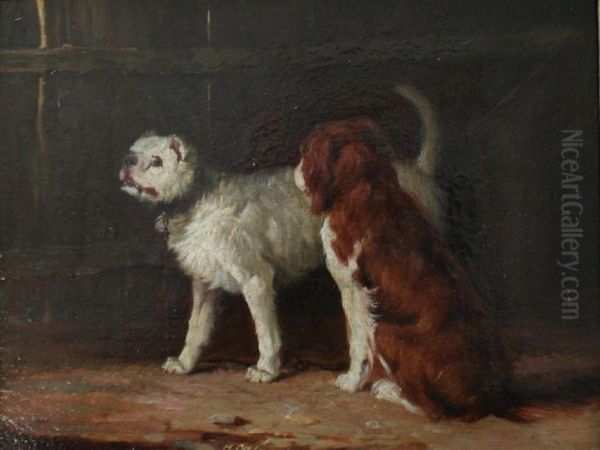 Two Dogs In A Yard - view 1