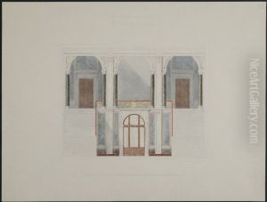 Nationalmuseum. Vestibulum. Langdsektionen by Friedrich August Stuler