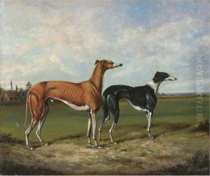 Two Greyhounds In A Landscape