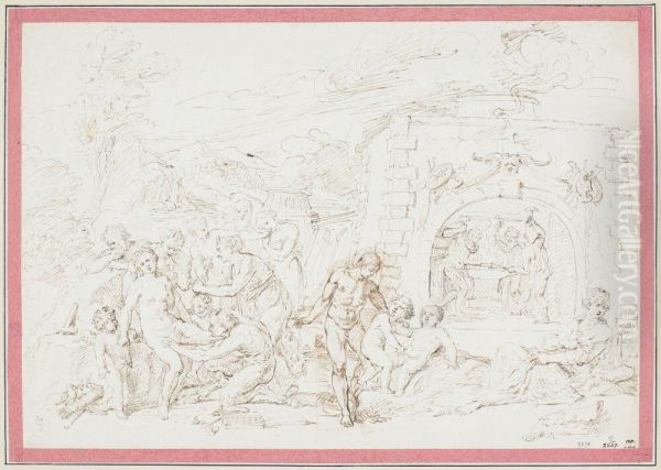 Mythological-Gynaecological Scene (Birth of Aeneas?) - view 1