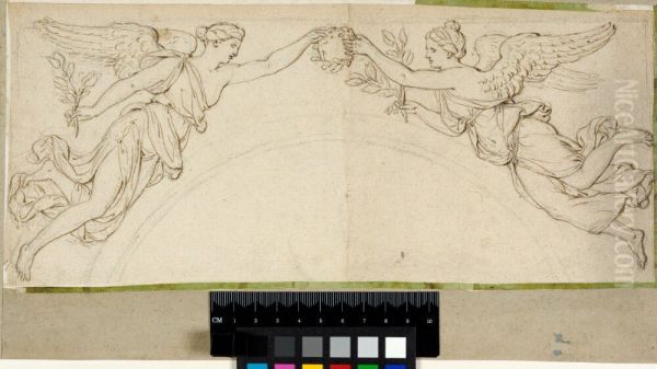 Lintel Piece with Two Genii - view 1