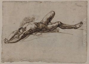Studie till ett av offren pa Medusas flotte by Theodore Gericault