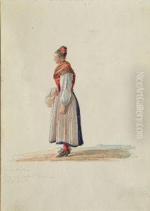 Skissbok, 62 blad, 50 teckningar, med motiv fran orter i Sverige by Adolf Ulrik Schutzercrantz