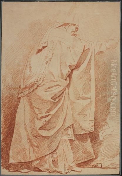 Study for Drapery, Standing Bishop - view 1