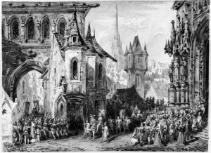 Teaterdekoration till "La juive" by Fredrik Wilhelm Scholander