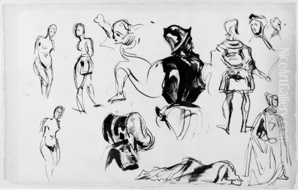 Studier till Marino Faliero - view 1
