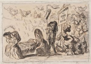 Girardins begravning by Honore Daumier