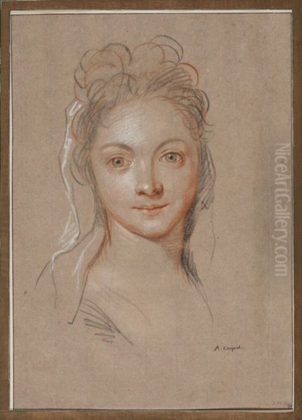 Young Woman, En Face - view 1