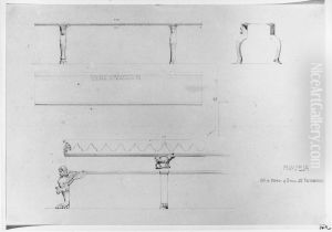 Bal och bankar av brons i termerna, Pompeji by Fredrik Wilhelm Scholander