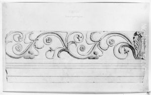 Skulpterad fris, Strada de Sepolcri, Pompeji by Fredrik Wilhelm Scholander