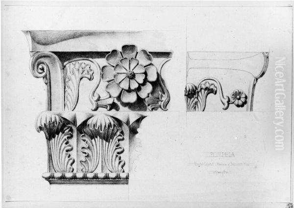 Pilasterkapital i atrium, Salustii hus, Pompeji - view 1