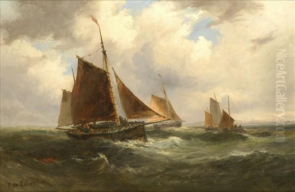 Running Forhome, Fishing Boats Off The Coast - view 1