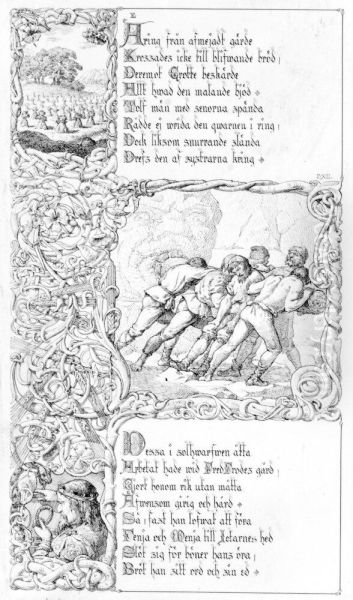 Illustration till "Fjolners saga". Plansch 29 - view 1