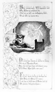 Illustration till "Fjolners saga". Plansch 21 by Fredrik Wilhelm Scholander