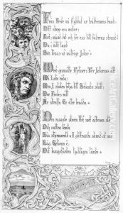 Illustration till "Fjolners saga". Plansch 19