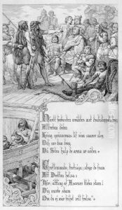 Illustration till "Fjolners saga". Plansch 18