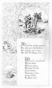 Illustration till "Fjolners saga". Plansch 14