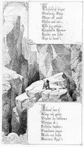 Illustration till "Fjolners saga". Plansch 11