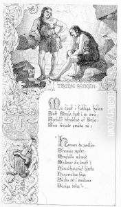 Illustration till "Fjolners saga". Plansch 10 by Fredrik Wilhelm Scholander