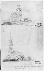 Hejdeby kyrka och Tingstade kyrka, Gotland. Exteriorer och planritningar by Fredrik Wilhelm Scholander