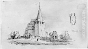 Bunge kyrka pa Gotland. Exterior och planritning