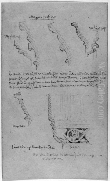 Linkopings domkyrka. Fonster- och kapitalprofiler, taklist m.m. - view 1