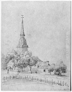 Wanga kyrka by Fredrik Wilhelm Scholander