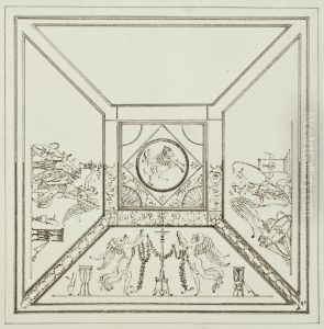 Takdekor for hertig Karls vaning, Stockholms slott by Louis Masreliez