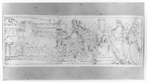 Antik figurscen med hastspann by Louis Masreliez