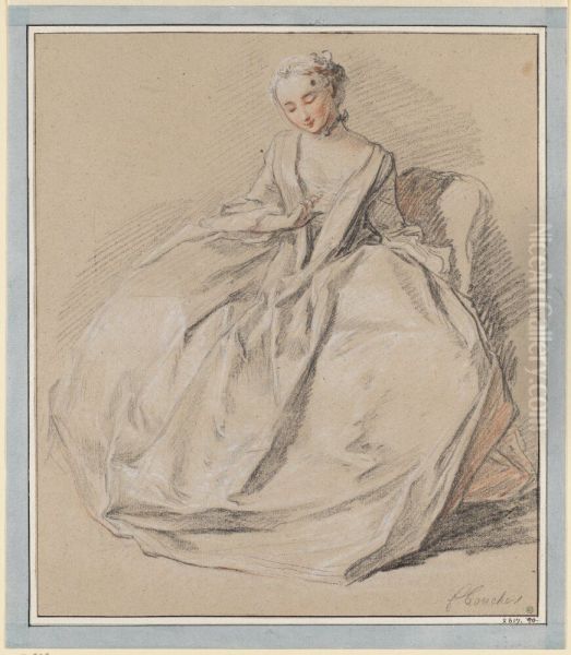 Young Lady Looking at Her Ring - view 1