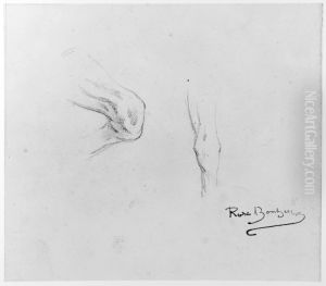 Haststudier, framben by Rosa Bonheur