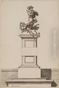 Projekt till staty av Madonna med barnet by Thomas Blanchet