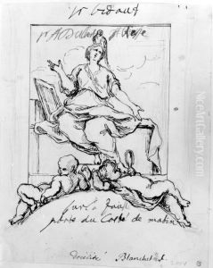 Odmjukheten och tva putti by Thomas Blanchet