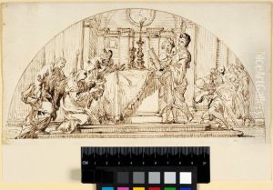 The Presentation in the Temple. Lunette by Thomas Blanchet