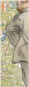 Studie till malningen "Nu ar det jul igen" by Carl Larsson
