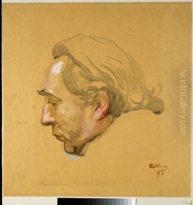 Sergel-fresken. Studie till Sergels huvud by Carl Larsson